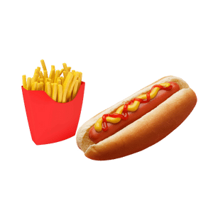 Hot Dog con Papas A la Francesa