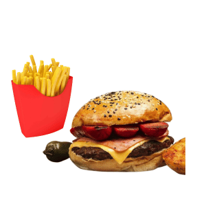 Salchiburger Con Papas